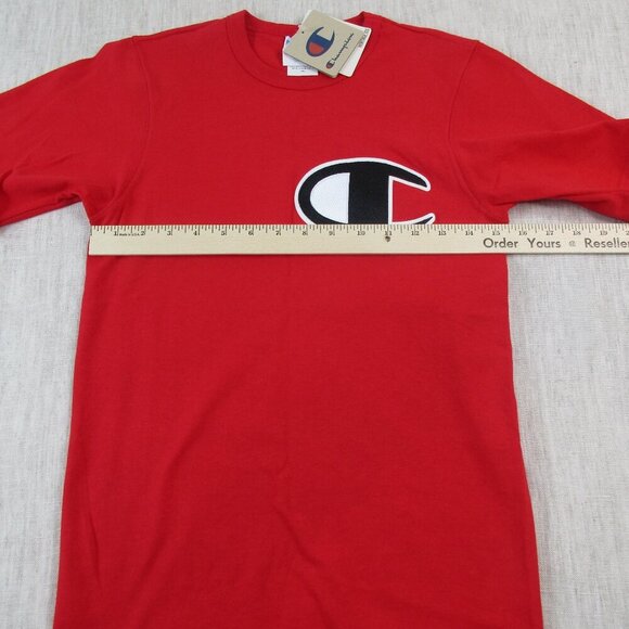Champion Heritage T-Shirt Women's XS Red Embroidered Logo Short Sleeve Crew Neck - Picture 8 of 9